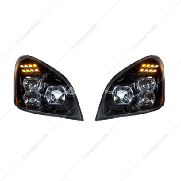 35788-UP "BLACKOUT" LED HEADLIGHT SET FOR 2008-2017 FREIGHTLINER CASCADIA (PAIR)