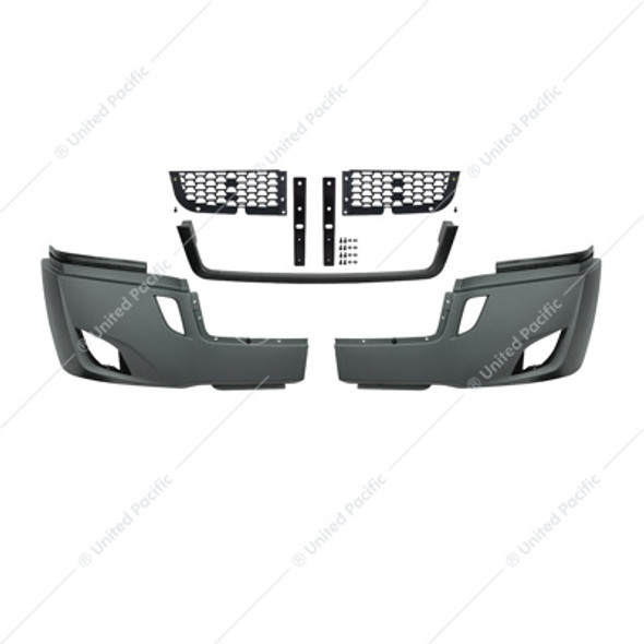 21953-UP 5-PIECE BUMPER KIT WITH FOG LIGHT OPENING FOR 2018-2024 FREIGHTLINER CASCADIA