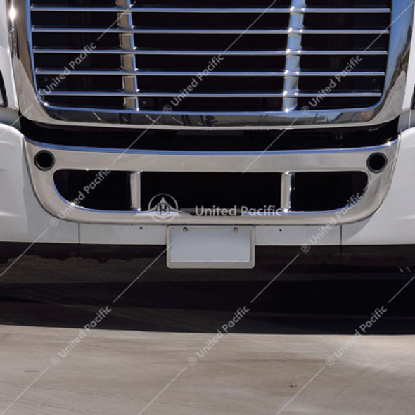 20799-UP CHROME CENTER BUMPER TRIM FOR 2008-2017 FREIGHTLINER CASCADIA