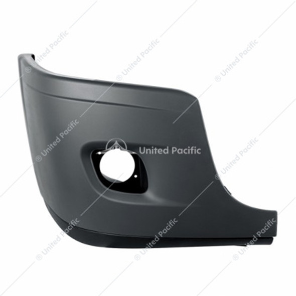 20486-UP BUMPER END ASSEMBLY WITH FOG LIGHT HOLE FOR 2008-2017 FREIGHTLINER CASCADIA - PASSENGER