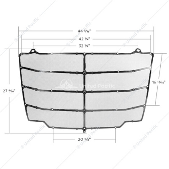 20616-UP STEEL BUG SCREEN FOR 2018-2024 FREIGHTLINER CASCADIA