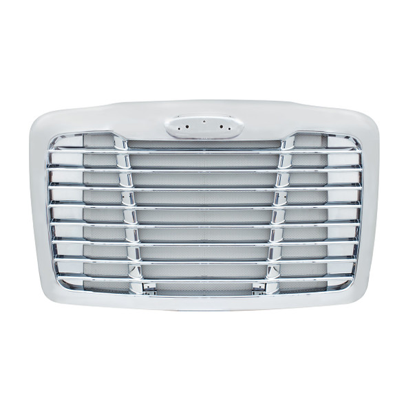 21140-UP CHROME GRILLE WITH CHROME BUG SCREEN FOR 2008-2017 FREIGHTLINER CASCADIA