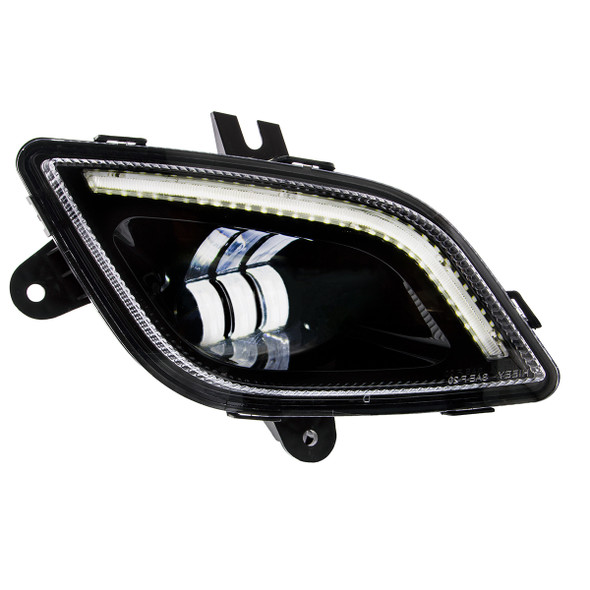 32831-UP 34 LED BLACK FOG LIGHT WITH LED LIGHT BAR FOR 2018-2024 FREIGHTLINER CASCADIA - PASSENGER