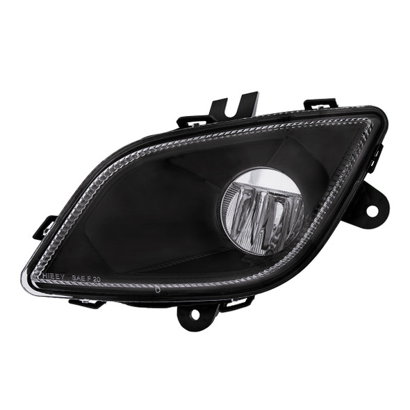 32902-UP BLACK SINGLE LED FOG LIGHT FOR 2018-2024 FREIGHTLINER CASCADIA - DRIVER - COMPETITION SERIES