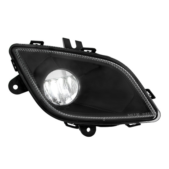 32903-UP BLACK SINGLE LED FOG LIGHT FOR 2018-2024 FREIGHTLINER CASCADIA - PASSENGER - COMPETITION SERIES