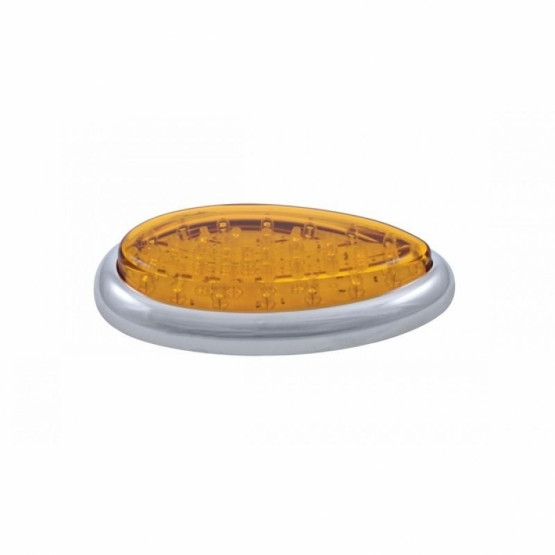 42351-UP 39 AMBER LED FREIGHTLINER CASCADIA TEARDROP SIGNAL LIGHT - AMBER LENS