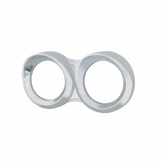 42334-UP SMALL 2 GAUGE CLUSTER BEZEL WITH VISOR FOR 2008-2017 FREIGHTLINER CASCADIA - HORIZONTAL