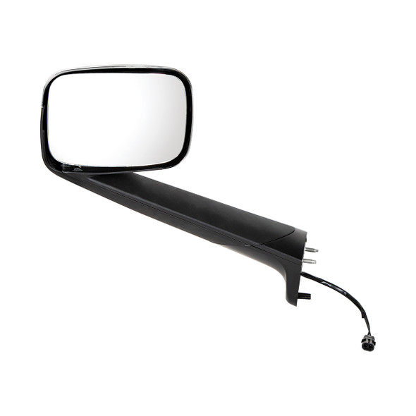 42844-UP CHROME HOOD MIRROR WITH HEATED LENS FOR 2018-2024 FREIGHTLINER CASCADIA - DRIVER