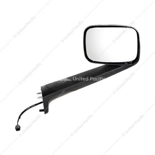 42845-UP CHROME HOOD MIRROR WITH HEATED LENS FOR 2018-2024 FREIGHTLINER CASCADIA - PASSENGER