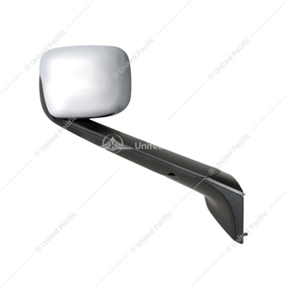 42845-UP CHROME HOOD MIRROR WITH HEATED LENS FOR 2018-2024 FREIGHTLINER CASCADIA - PASSENGER