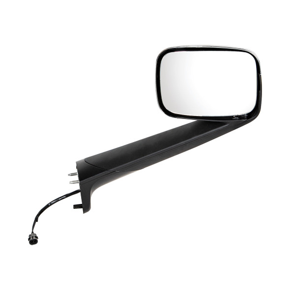 42845-UP CHROME HOOD MIRROR WITH HEATED LENS FOR 2018-2024 FREIGHTLINER CASCADIA - PASSENGER