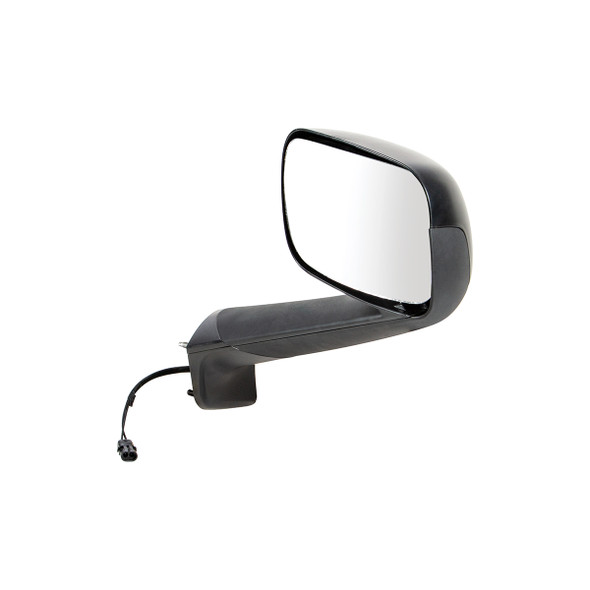 42847-UP BLACK HOOD MIRROR WITH HEATED LENS FOR 2018-2024 FREIGHTLINER CASCADIA - PASSENGER