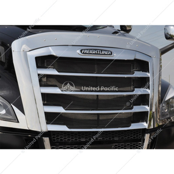 29152-UP 430 SS GRILLE SURROUND WITH HOOD TILT HANDLE FOR 2018-2024 FREIGHTLINER CASCADIA