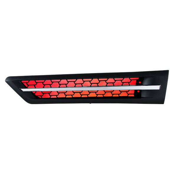 42869-UP HOOD AIR INTAKE GRILLE WITH RED LED FOR 2018-2024 FREIGHTLINER CASCADIA 126 - DRIVER