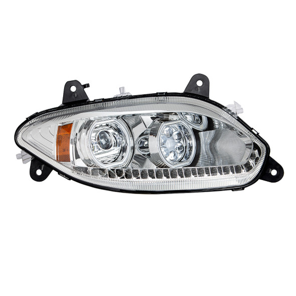 35734-UP CHROME 17 LED HEADLIGHT FOR 2018-2024 INTERNATIONAL LT - PASSENGER