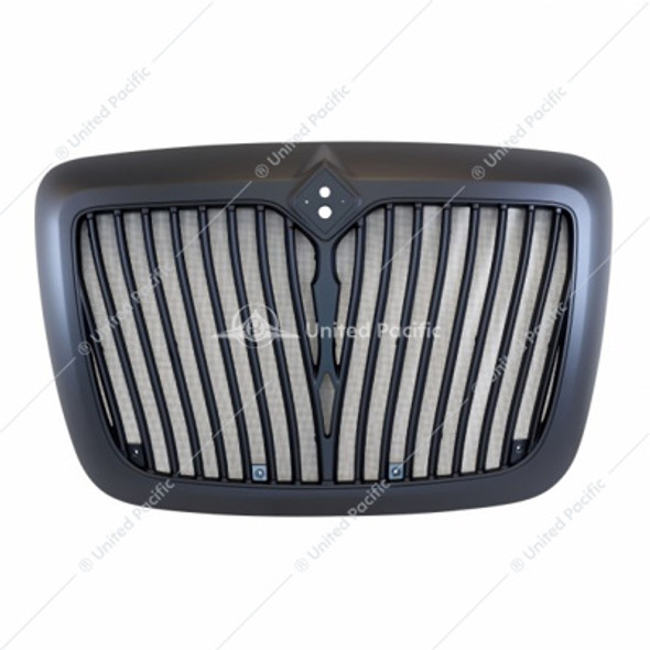 21459-UP BLACK GRILLE WITH BUG SCREEN FOR 2006-2017 INTERNATIONAL PROSTAR