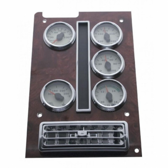 42006-UP CHROME PLASTIC VERTICAL WARNING LIGHT PANEL BEZEL FOR 2000-2010 INTERNATIONAL 9900/9400/9300/9200