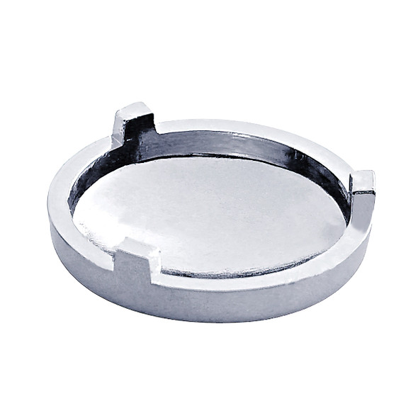 70195-UP CHROME PLASTIC COVERS FOR 3/4" ROUND VINYL BUTTON FOR MOST FREIGHTLINER & INTERNATIONAL (CARD OF 10)