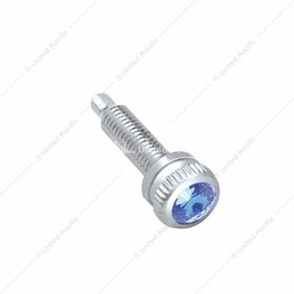 23873-UP SHORT DASH SCREW WITH BLUE CRYSTAL FOR NAVISTAR INTERNATIONAL (6-PACK)