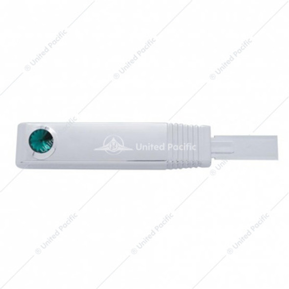 21084-UP TURN SIGNAL LEVER COVER WITH GREEN CRYSTAL