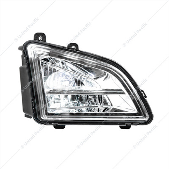 35862-UP CHROME LED DRIVING & FOG LIGHT FOR 2018-2024 VOLVO VNL - PASSENGER -COMPETITION SERIES