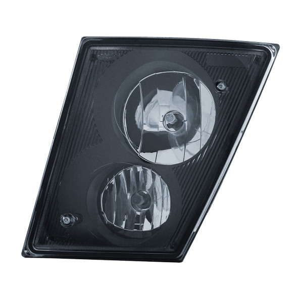 32355-UP BLACK FOG/DRIVING LIGHT ASSEMBLY FOR 2003-2017 VOLVO VN/VNL - DRIVER