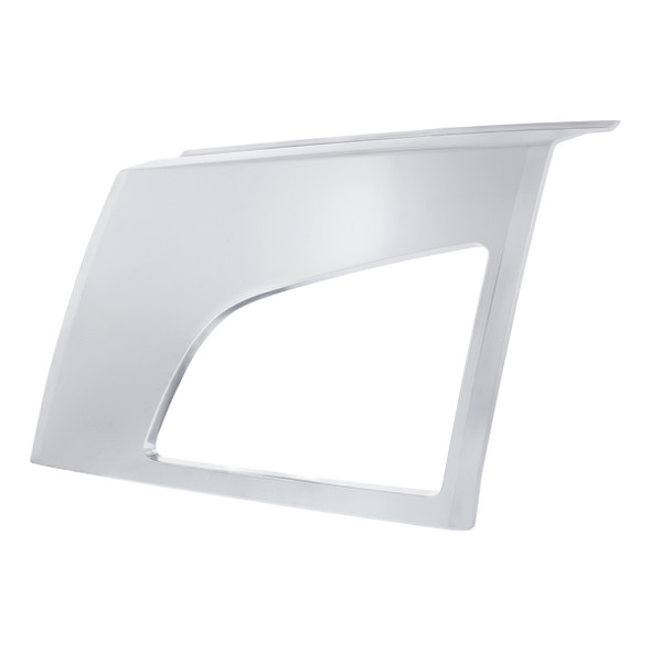 42504-UP ABS SATIN SILVER BUMPER FOG LIGHT HOLE COVER FOR 2018-2024 VOLVO VNL - DRIVER