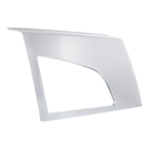 42505-UP ABS SATIN SILVER BUMPER FOG LIGHT HOLE COVER FOR 2018-2024 VOLVO VNL - PASSENGER