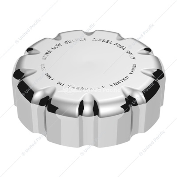 42521-UP CHROME PLASTIC FUEL CAP COVER FOR VOLVO - NON LOCKING