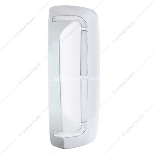 42232-UP 59 LED CHROME MIRROR COVER WITH SEQUENTIAL LED FOR 2012-2024 VOLVO VNL - DRIVER