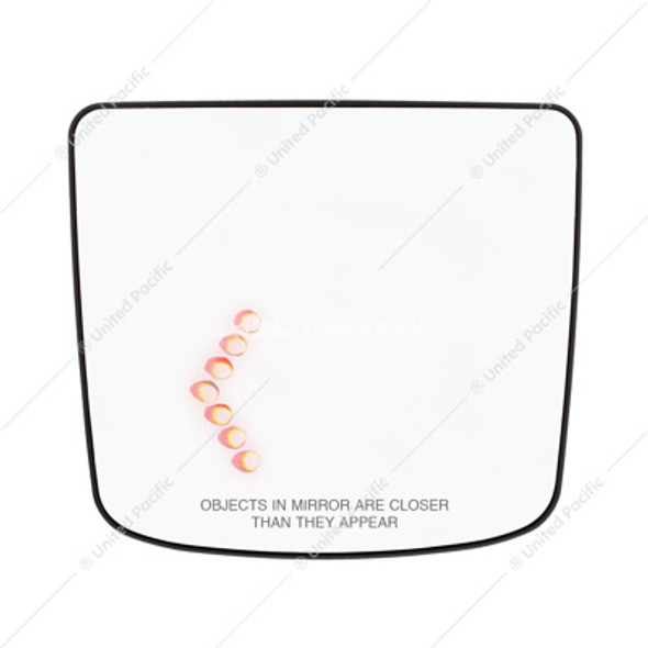 42835-UP HEATED AUXILIARY CONVEX MIRROR WITH LED TURN SIGNAL FOR 2012-2017 VOLVO VNL - DRIVER