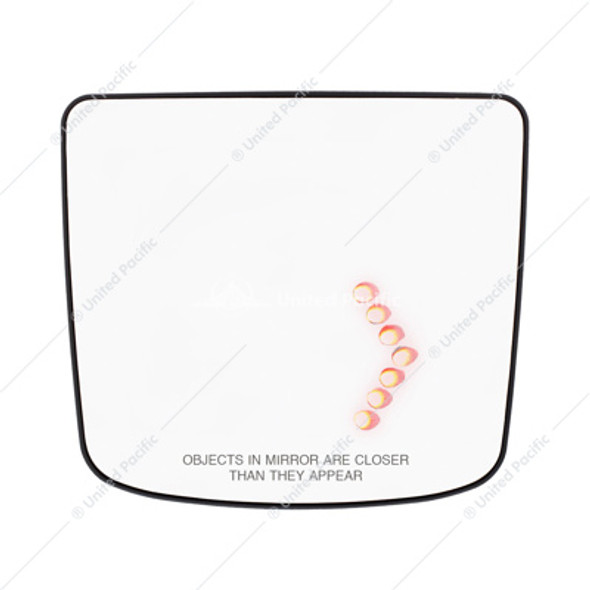 42836-UP HEATED AUXILIARY CONVEX MIRROR WITH LED TURN SIGNAL FOR 2012-2017 VOLVO VNL - PASSENGER