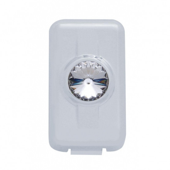 41604-UP SWITCH PLUG COVER FOR VOLVO - CLEAR CRYSTAL (2-PACK)