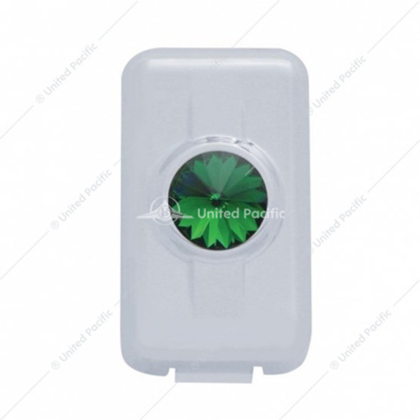 41605-UP SWITCH PLUG COVER FOR VOLVO - GREEN CRYSTAL (2-PACK)