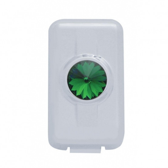 41605-UP SWITCH PLUG COVER FOR VOLVO - GREEN CRYSTAL (2-PACK)