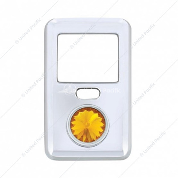 41644-UP ROCKER SWITCH COVER WITH CRYSTAL FOR 1998-2018 VOLVO VNL - AMBER