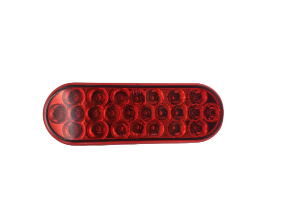 8233BP-GG  6"  Red/Red  Pearl Oval LED Light STT & PTC 24 Diodes By Grand General