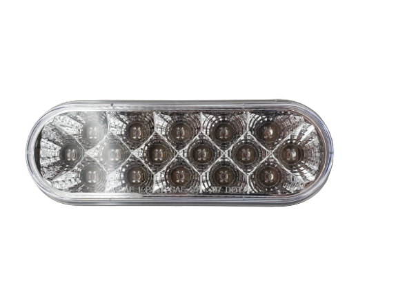 39342-UP  16 LED 6" Oval Reflector Turn Signal Light - Amber LED/Clear Lens