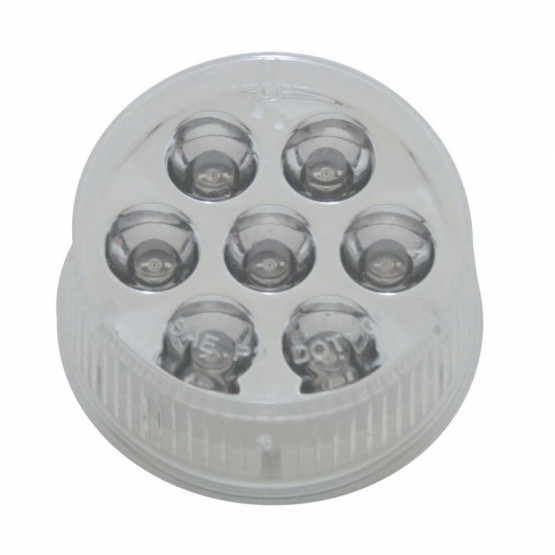 39987-UP 7 LED 2" Round Light (Clearance/Marker) - Red LED/Clear Lens