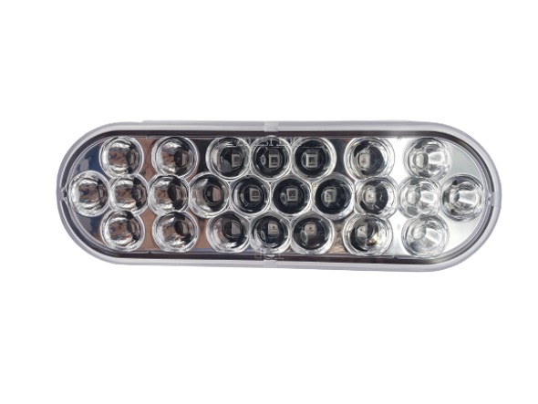 US01-62212 6” Oval 24 LED Park/Turn/Clearance Light 12V Red/ Clear