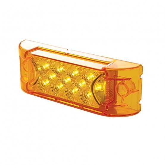 39592-UP 13 LED Reflector Rectangular Light (Clearance/Marker) - Amber LED/Amber Lens