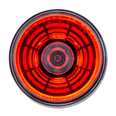 36582-UP 4 LED 2-1/2" Round Abyss Light (Clearance/Marker) - Red LED/Clear Lens