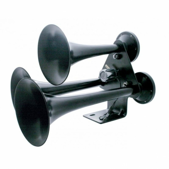 46127-UP Black 3 Trumpets Train Horn