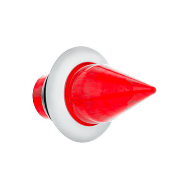 34842-UP 4 LED Dual Function 3/4" Mini Spike Light With SS Bezel (Clearance/Marker) - Red LED/Red Lens