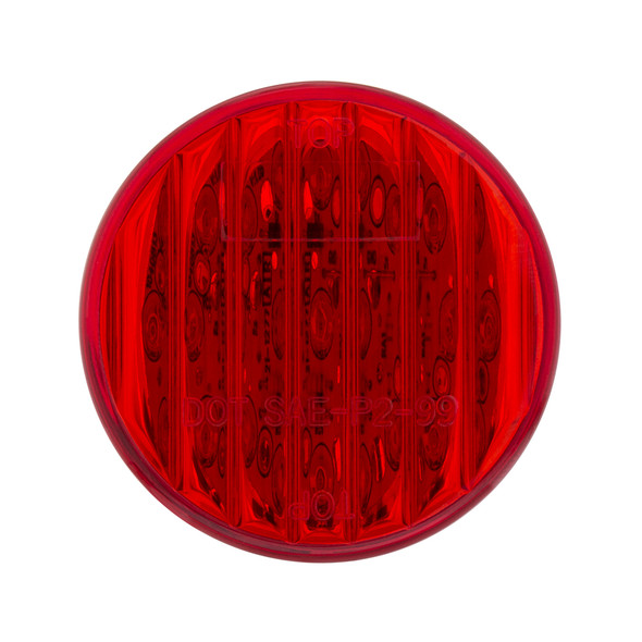 38171-UP 9 LED 2" Round Light (Clearance/Marker) - Red LED/Red Lens