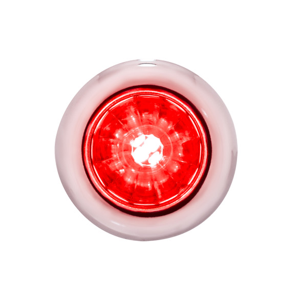 34848-UP 4 LED Dual Function 3/4" Mini Watermelon Light (Clearance/Marker) - Red LED/Red Lens