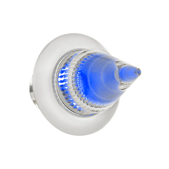 34845-UP 4 LED Dual Function 3/4" Mini Spike Light With SS Bezel (Auxiliary/Utility) - Blue LED/Clear Lens
