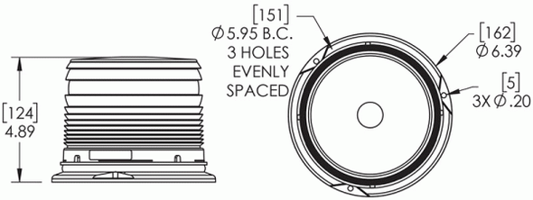 78033  Beacon Permanent Mount , Class I, Amber BALIZA LED