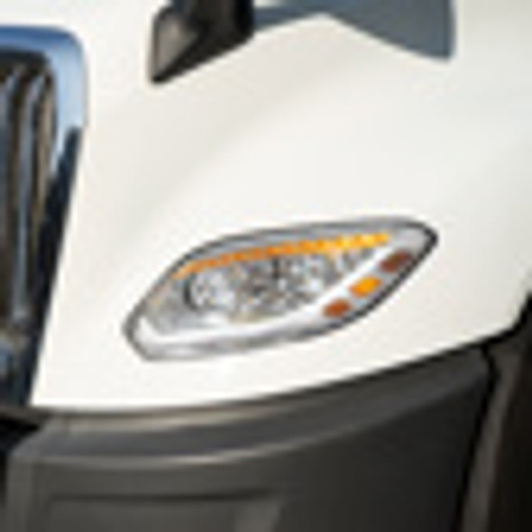 36066-UP Chrome 86 LED Headlight For 2018-2025 International LT- Driver