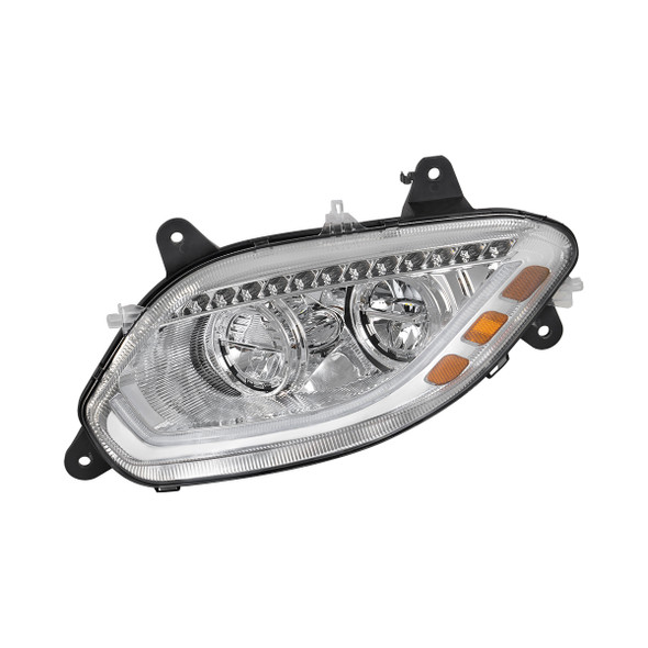 36066-UP Chrome 86 LED Headlight For 2018-2025 International LT- Driver